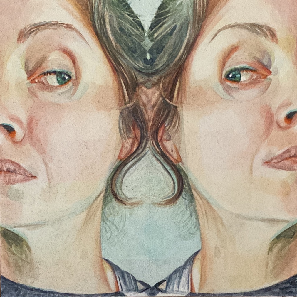 &ldquo;Side Eye&rdquo; — watercolor on aquabord