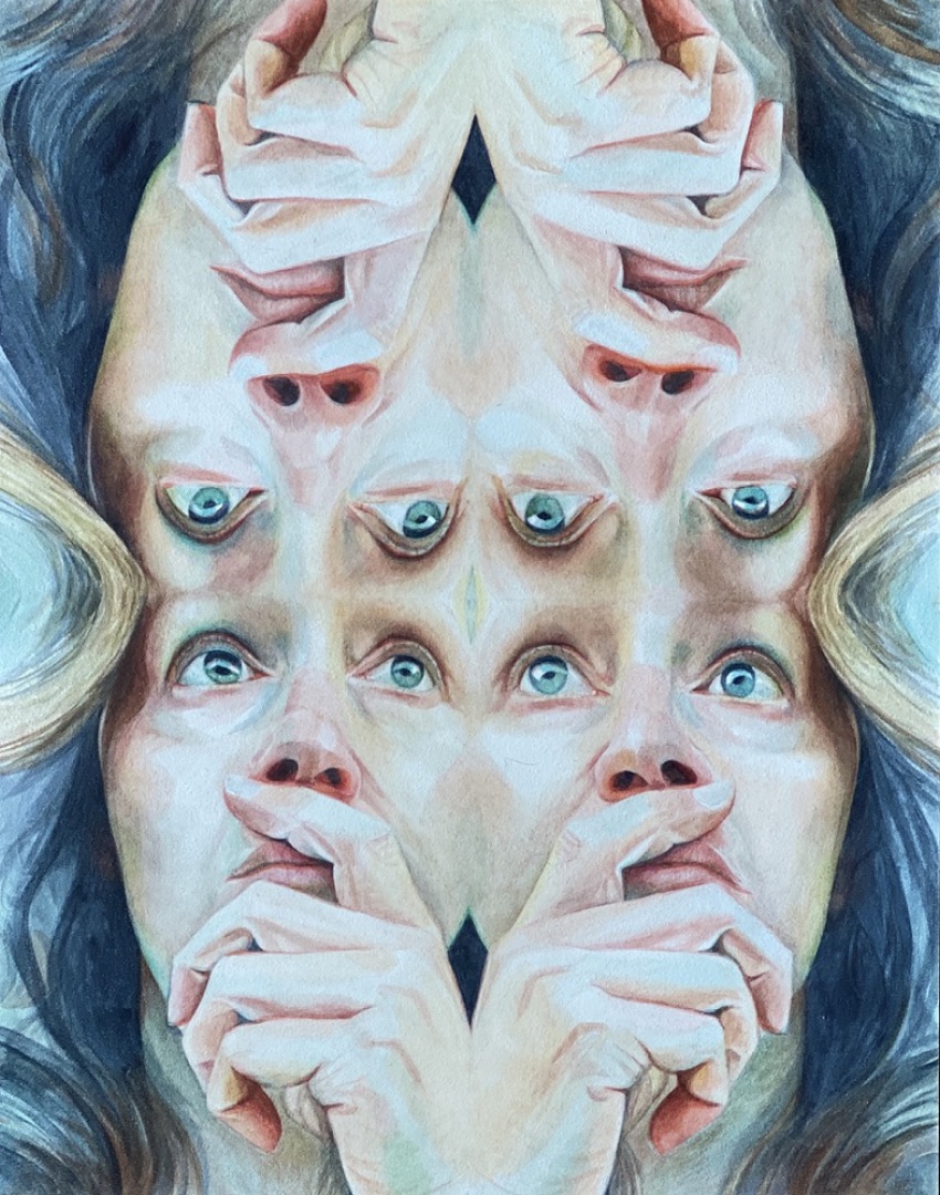 &ldquo;The Thinker&rdquo; — watercolor on aquabord
