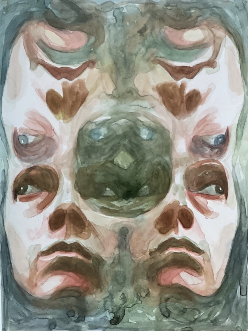 &ldquo;Moonlight&rdquo; — watercolor on mineral paper